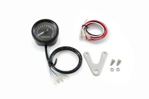 "VELONA60" ELECTRICAL TACHOMETER 15000 RPM W/ INDICATORS, WHITE-LED, BLACK - Image 2