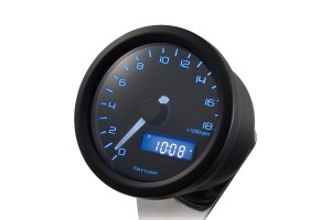 "VELONA60" ELECTRICAL TACHOMETER 18,000 RPM, BLUE LED, BLACK