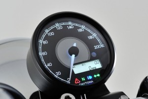 "VELONA80" ELECTRICAL SPEEDOMETER 200 KM/H MPH, WHITE LED, BLACK